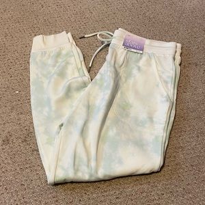Stars Above White Blue and Green Lounge Joggers